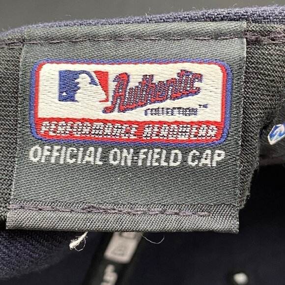 New Era Boston Red Sox Baseball Cap Size 7 1/4 Navy/Red - Picture 6 of 8